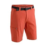 Maier Sports heren Nil Bermuda wandelbroek, outdoorbroek met geïntegreerde riem, trekkingbroek