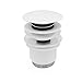 Piletta Click-Clack Per Lavabo Senza Troppo Pieno Bianco Opaco - 3
