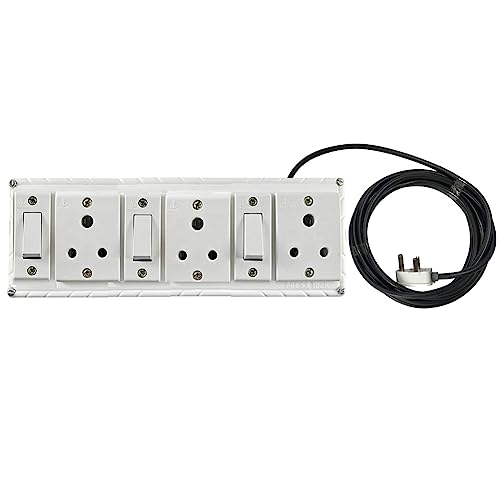 Image of Glass Pro+ PVC Extension Junction Box 3 Meter For Multiple Electrical Appliances 3 Strip Surge Protector