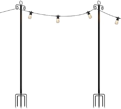 Brightech Bundle Ambience Pro Replacement Solar Panel + 2-Pack 10FT String Light Poles