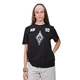 Ultra Game WNBA Official Unisex Super Soft Player T-Shirt, Las Vegas Aces, A'ja Wilson, Team Color, Large
