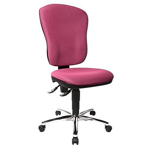 Chaise de bureau design TOPSTAR Steel Point 80 rose en acier robuste