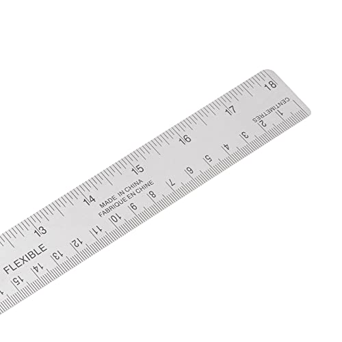 Reglas de acero inoxidable de 45 cm antideslizantes y regla de metal métrica 3