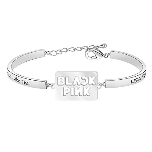 Kpop Blackp Group Gifts How You Like That Jennie Lisa Jisoo Rose Bracelet for Blackp Lover Blackp Fans Blackp Lover Gifts(LISA BR)
