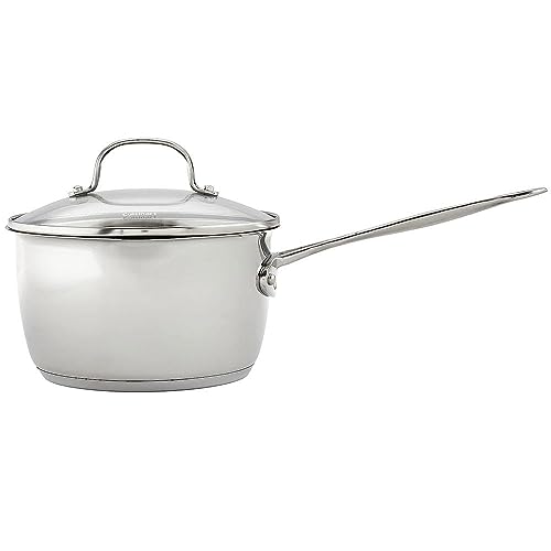 Cacerola de acero inoxidable de 2 cuartos Chef'S para evitar comidas quemadas 5