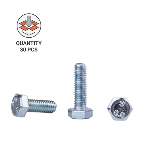 30 Stück DIN 933 Stahl Sechskantschrauben M12x40mm 8.8 Grade Sechskantschrauben Vollgewinde Sechskantschrauben Gewindeschrauben Gewindeschrauben (30, M12x40mm)