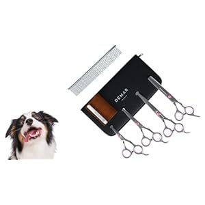 Dog Grooming Scissors Kit - 4CR13 Steel Grooming Scissors for Dogs - Extra Sharp Dog Grooming Kit w/Size Variations - Comfortable Finger Rings - Dog Grooming Supplies Includes 4 Scissors & 1 Comb Dog Grooming Scissors Kit 4CR13 Steel Grooming Scissors for Dogs Extra Sharp Dog Grooming Kit wSize Variations Comfortable Finger Rings Dog Grooming Supplies Includes 4 Scissors 1 Comb