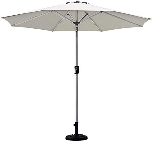 Ombrellone da giardino da 2,7 m, con pulsante di inclinazione e manovella, per giardino, spiaggia, campeggio, piscina, parasole resistente per uso esterno, ombrello da mercato per terrazza e cortile