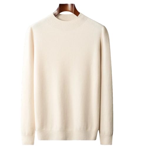 Men Knitted Seamless Half High Neck Cashmere Blended Pullover Sweater Long Sleeve Thick Jumper Tops2