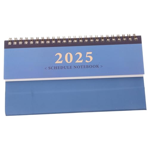 Happyyami 年英文版ミニ横型デスクカレンダー 多機能メモ付き 卓上スリムデザイン かわいいテーマ 自律打?用 オフィスや学校向け携帯可能な