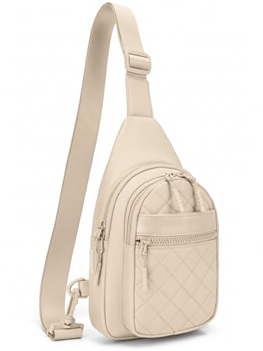FORZAROCKET Sling Bag Double Compartment w/Long Strap 66" - Crossbody Bag w/Extended Strap - Women Men Fanny Pack - Two-Way Durable Zipper - Compact Sling Backpack - Plus Size Friendly