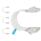 Mnlnbuao Paquete de 10 cables de conexión delgados Cat6 de 10 pies, cable de