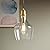 Hampton Hill Auburn Pendant Kitchen Lighting for Dining Room, Industrial Kitchen Lights, Hand-Blown Glass Bell Shaped Pendant Light for Kitchen Island, Foyer, Bedroom, 9" Dia x 95.5" H, Gold/Clear