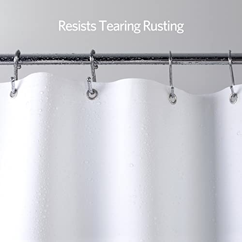 EHZNZIE Shower Curtain Liner Light Weight PEVA, Shower Liner 72x72 Inches, Waterproof, No Chemical Smell with 12 Rust Proof Metal Grommets for Bathroom Shower Curtain, Frosted