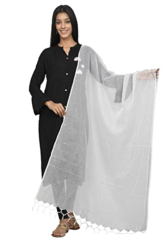 Image of Women's Self Design Cotton Kota Doria Dupatta