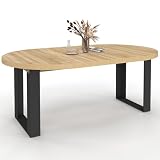 IDMarket   Table à Manger Extensible Ronde Phoenix 4 10 Personnes Bois et Noir 110 200 cm