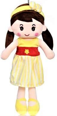 VIRSAA Huggable Cute Plush Doll Stuffed Toy Doll for Girls Birthday/ Plush Soft Toy for Baby Girls - 60 cm (Yellow)
