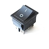 1pc Noir KCD4 6 Broches Interrupteur À Bascule Câble Bouton D'alimentation ON/OFF 6 Pieds 16A 250V 31x25mm