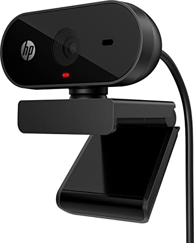HP PC Webcam 320 | 1080p FHD webcam | Compatible with Chrome | Auto Light Corrector | Buil