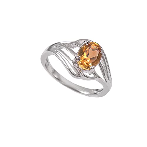 Bague en citrine naturelle et argent 925 le cadeau de fiançailles idéal