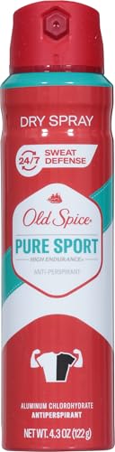 Old Spice, Deodorant Pure Sport Dry Spray, 4.3 Ounce
