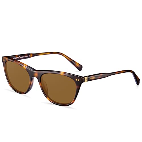AVAWAY Gafas de sol de cara pequeña para mujeres con protección de rayos de ultravio polarizado retro gafas para damas para fotografía wandern viajando AV205