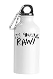 It's Raw Funny Chef Meme Tourist Borraccia bianca