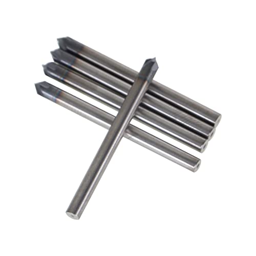 Image of 1 /8 Inch Milling Cutter 4 Slot Carbide End Milling Cutter Applicable to Aluminum Cutting Non-Ferrous Metal Up-Cutting CNC Spiral Milling Cutter Bit 5 Pieces