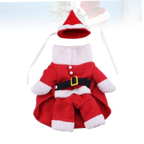 Disfraz de Santa para perro pequeño Mobestech rojo S miniatura 6