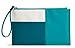 Vera Bradley Faux Leather Composition Wristlet, Teal/Off White