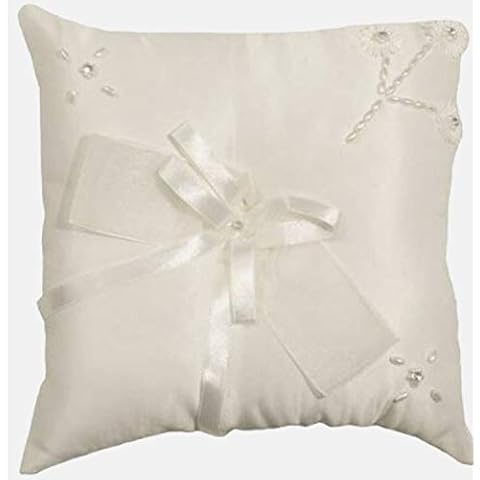 Wedding Ring Cushion with Pearl Embellishment Cover