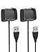 Sinoacc Charger for Fitbit Versa 2 Health & Fitness Smartwatch 3.3Ft Fast Charging Replacement Fitbit Versa 2 USB Charging Cable Dock Stand(not for Fitbit Versa/Versa Se/Versa Lite)-2Pack