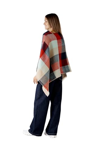 Image of Women's Shawl Wrap Poncho Ruana Cape Cardigan Sweater Open Front for Fall Winter Spring