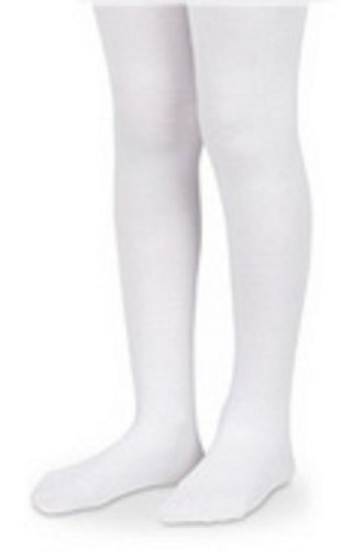 Jefferies 1 pr WHITE Pima Cotton Tights SEAMLESS 4-6 yrs.