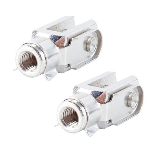 Ausi 4 Stück M6x1-Gewinde, 32 mm Länge, Luftzylinder-Stangenende, Gabelkopf, Gabelende, Jochgelenk mit Feder-Y-Anschluss für elektronische automatische Geräte