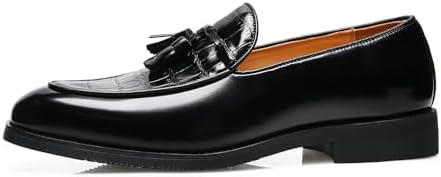 Santimon Men's Loafers - Crocodile Print Leather