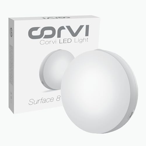 Image of CORVI LED Surface 8 Ceiling Light | 28 Watts Illumination Using 20 Watts Power | Dimmable & Driverless | Backlit for Maximum Output | 5700K White (Pack of 1)