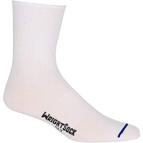 Wrightsock men's ultra thin crew, white, (men's shoe 12…
