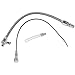 A-Team Performance Engine Transmission Dipstick Oil Tube Flexible Braided Stainless Steel Firewall Mount Compatible with Chevrolet Chevy GM 700R4