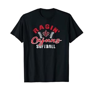 Louisiana Ragin’ Cajuns Softball Vintage Officially Licensed T-Shirt