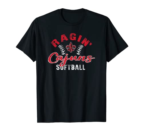 Louisiana Ragin’ Cajuns Softball Vintage Officially Licensed T-Shirt