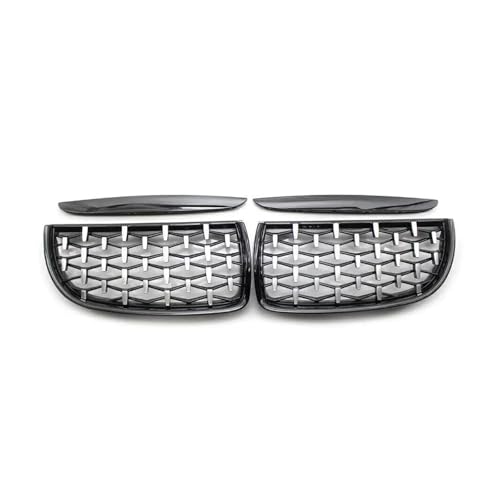 Calandre diamant BMW Série 3 E90 E91 2005-2008 grille capot avant noir argent