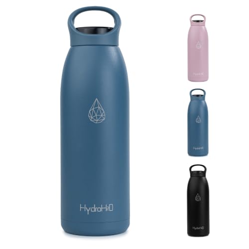 Image of 32oz Insulated Stainless Steel Water Bottle with Handle, Double Wall BPA-Free Metal Water Bottle, Leakproof, Keeps Cold 24H & Hot 12H, Ideal for Gym, Office, Hiking, Blue