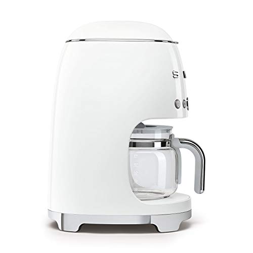 Smeg-DCF02WHUK-Drip-Coffee-Machine-Auto-Start-Mode-Reuseable-Filter-Digital-Display-Anti-Drip-System-Aroma-Intensity-Option-14-Litre-Tank-White Smeg DCF02WHUK Drip Coffee Machine Auto Start Mode Reuseable Filter Digital Display Anti Drip System Aroma Intensity Option 14 Litre Tank White