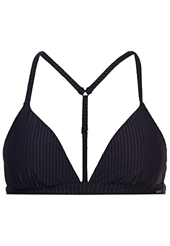 Superdry Damen T Back Fixed TRI Bikini TOP Schwimm-Slips, schwarz, 38
