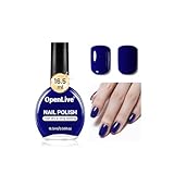 OpenLive 16.5ml Dark Blue Nail Polish Large Volume Quick Dry Nail Polish, Long Lasting Shine, Fingernail Toenail Nail Art DIY Home Travel Nail Art Gift