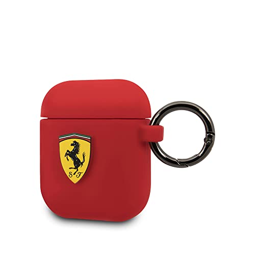 CG MOBILE Scuderia Ferrari Coque en Silicone pour Airpods 1/2 Rouge