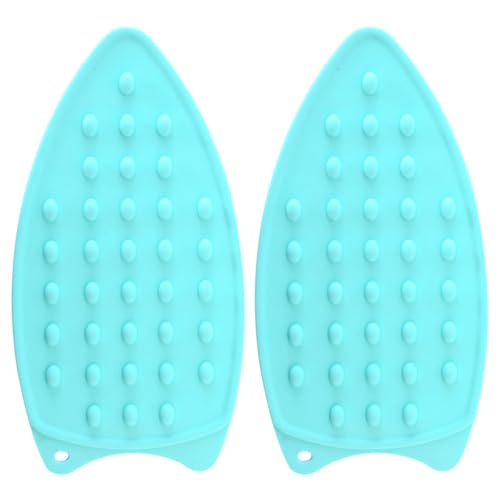 HOMOBABE Alfombrilla de Silicona de Grado Alimenticio 2 Piezas, Aislante Térmica, y Antideslizante para Plancha, Soporte Protector de Mesa para Planchado en Hogar (Verde)