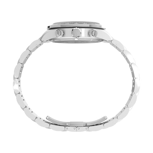 Image of TIMEX Waterbury Heritage Analog Silver Round Dial & Silver Stainless Steel Bracelet Band Water Resistant Men's Wrist Watch - TW2Y19200IK