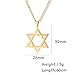 Siopue Star of David Necklace for Men Six Point Star Necklaces for Best Friends Birthday Gifts for Son Grandson Hexagonal Necklace for Christians